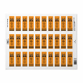 Spooky Schattigee heksen Happy Halloween Retouradr Etiket (Full Sheet)