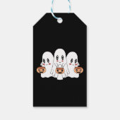 Spooky Schattigee Kawaii Cartoon Ghost Halloween P Cadeaulabel (Achterkant)