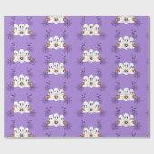 Spooky Schattigee Kawaii Cartoon Ghost Halloween P Cadeaupapier (Vlak)