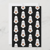 Spooky Schattigee Kawaii Cartoon Ghost Halloween P Kaart (Achterkant)