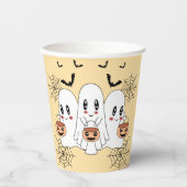 Spooky Schattigee Kawaii Cartoon Ghost Halloween P Papieren Bekers (Voorkant)