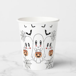 Spooky Schattigee Kawaii Cartoon Ghost Halloween P Papieren Bekers