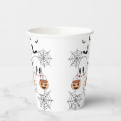 Spooky Schattigee Kawaii Cartoon Ghost Halloween P Papieren Bekers (Links)