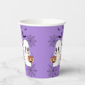 Spooky Schattigee Kawaii Cartoon Ghost Halloween P Papieren Bekers (Links)