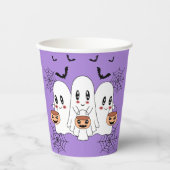 Spooky Schattigee Kawaii Cartoon Ghost Halloween P Papieren Bekers (Voorkant)
