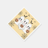 Spooky Schattigee Kawaii Cartoon Ghost Halloween P Servet (Hoek)