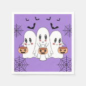 Spooky Schattigee Kawaii Cartoon Ghost Halloween P Servet (Voorkant)