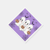 Spooky Schattigee Kawaii Cartoon Ghost Halloween P Servet (Hoek)