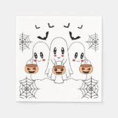 Spooky Schattigee Kawaii Cartoon Ghost Halloween P Servet (Voorkant)