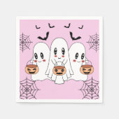 Spooky Schattigee Kawaii Cartoon Ghost Halloween P Servet (Voorkant)
