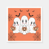 Spooky Schattigee Kawaii Cartoon Ghost Halloween P Servet (Voorkant)