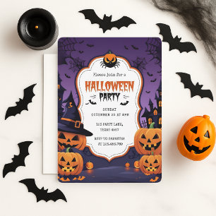Spooky Schattigee Kinder Halloween Party Feestdagenkaart