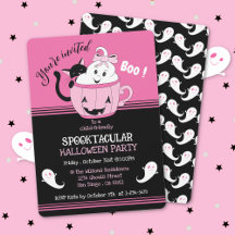 Spooky Schattigee Kinder Roze Zwarte Halloween Uit