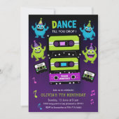 Spooky Schattigee Monster Dance Halloween Verjaard Kaart (Voorkant)