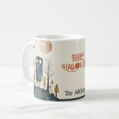 Spooky Schattigee Monster Herfst Scenery Happy Hal Koffiemok (Voorkant links)