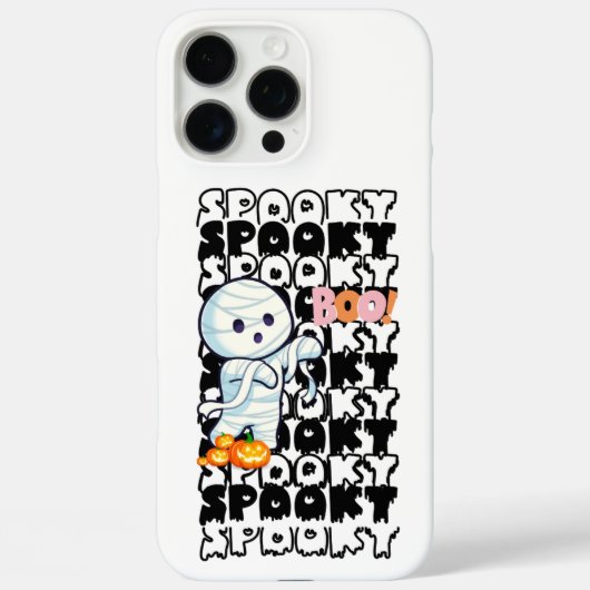 Spooky Schattigee Mummy iPhone Case - Halloween Bo (Achterkant)