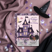 Spooky Schattigee Paarse Verjaardag Gothic Afro Pu Kaart