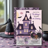 Spooky Schattigee Paarse Verjaardag Gothic Afro Pu Kaart