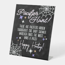 Spooky Schattigee Pacifier Hunt Reclamebord Met Voetstuk