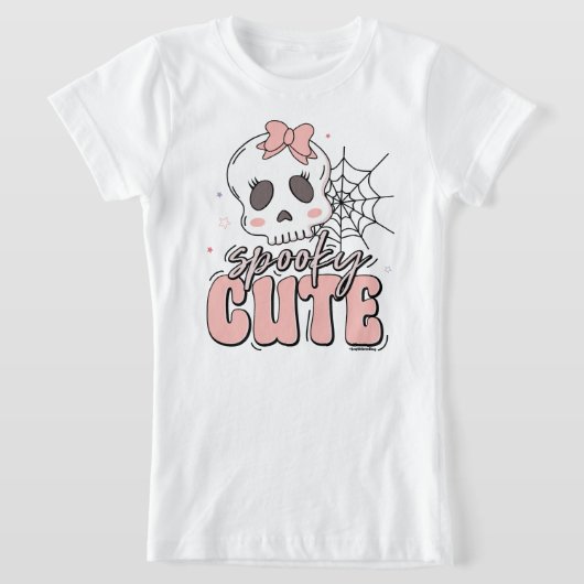 Spooky Schattigee Roze Halloween Naam Verjaardag T-shirt (Laagn)