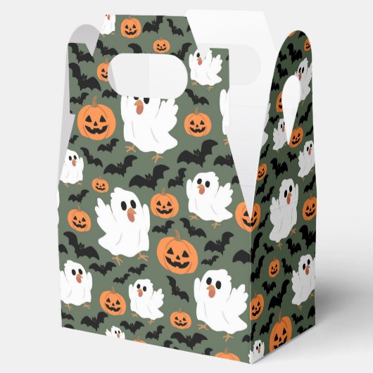 Spooky Schattigee spookkippen met pompoenen en vle Bedankdoosjes (Geopend)