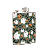 Spooky Schattigee spookkippen met pompoenen en vle Heupfles (Rechts)