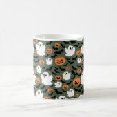 Spooky Schattigee spookkippen met pompoenen en vle Koffiemok (Center)