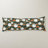 Spooky Schattigee spookkippen met pompoenen en vle Lichaamskussen (Achterkant)