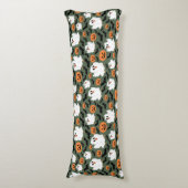 Spooky Schattigee spookkippen met pompoenen en vle Lichaamskussen (Voorkant Verticaal)