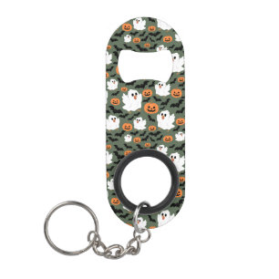 Spooky Schattigee spookkippen met pompoenen en vle Mini Flessenopener