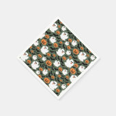 Spooky Schattigee spookkippen met pompoenen en vle Servet (Hoek)