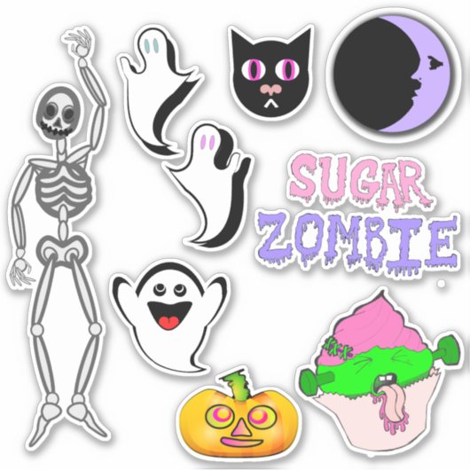 Spooky Schattigee Stickers Set (Voorkant)