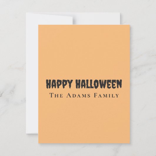 Spooky schedel en pompoen gepersonaliseerde Hallow Notitiekaartje (Achterkant)