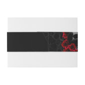 Spooky schedel en rode rozen Halloween bruiloft bu Uitnodigingen Wikkel (Achterkant Voorbeeld)