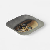 Spooky schedel Halloween Party Papieren Bordje (Gebogen)