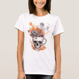 Spooky schedel Halloween T-shirt