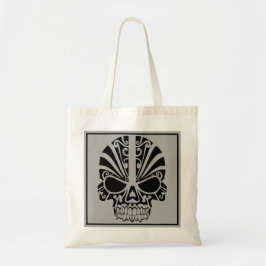 Spooky schedel illustratie tote bag