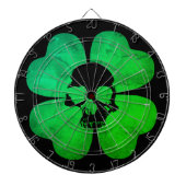 Spooky schedel shamrock dartbord (Voorkant)