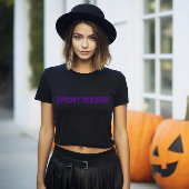 Spooky Scholar paarse typografie T-shirt