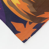 Spooky Schotse Terriër Halloween Witch Pumpkin Fleece Deken (Hoek)