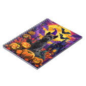 Spooky Schotse Terriër Halloween Witch Pumpkin Notitieboek (Linkerzijde)