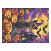 Spooky Schotse Terriër Halloween Witch Pumpkin Tafelkleed (Voorkant (Horizontaal))