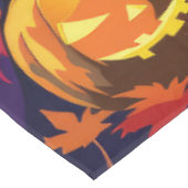 Spooky Schotse Terriër Halloween Witch Pumpkin Tafelkleed (Gekanteld)