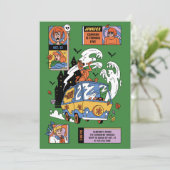 Spooky Scooby-Doo Mystery Machine Verjaardag Kaart (Staand voorkant)