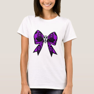 Spooky Scream Face Bow Halloween T-shirt