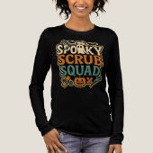 Spooky Scrub Squad Nurse Halloween Ghost Tri-Blend Shirt (Voorkant)