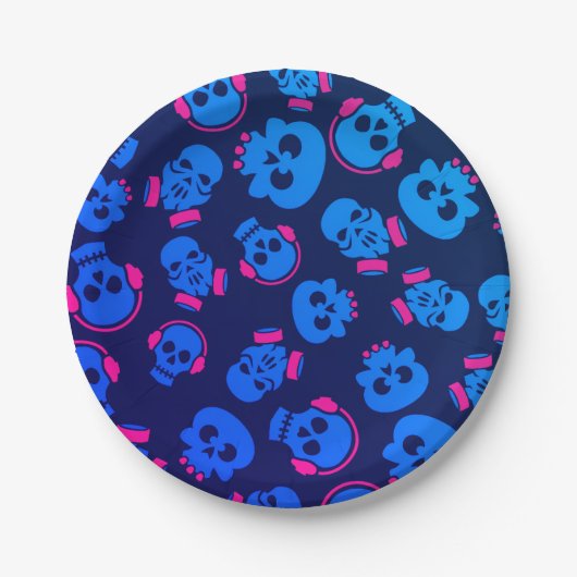 Spooky Seamless Pattern E (Style: 1) Papieren Bordje (Voorkant)