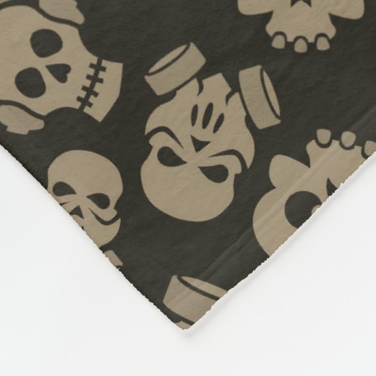 Spooky Seamless Pattern E (Style: 3) Fleece Deken (Hoek)