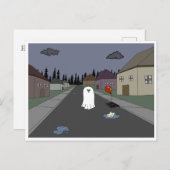 Spooky Season 2022 Happy Hauntings Briefkaart (Voorkant / Achterkant)