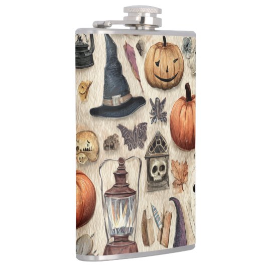 Spooky Season beroemd gemaakt door Halloween Flask Heupfles (Rechts)